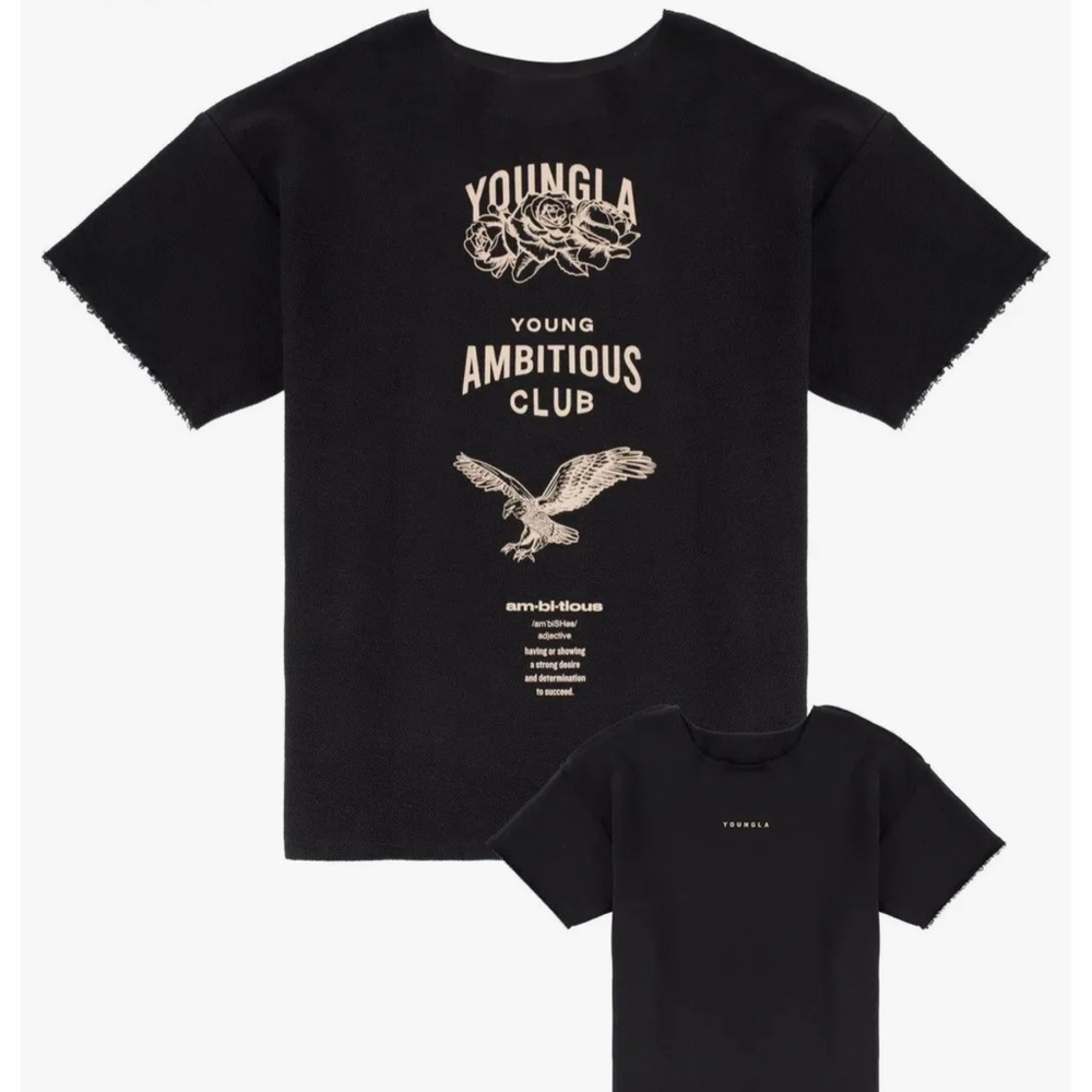 NWOT YoungLA Reversible Immortal Tee Men Black Double-Sided Graphic Tee Sz L
